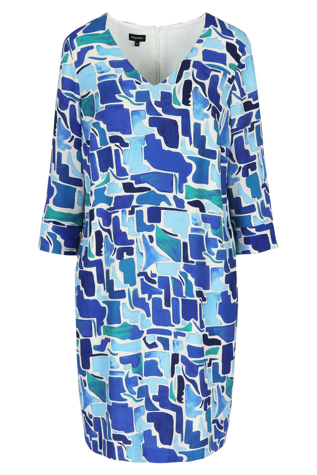 Jurken lange mouw blauw Mayerline