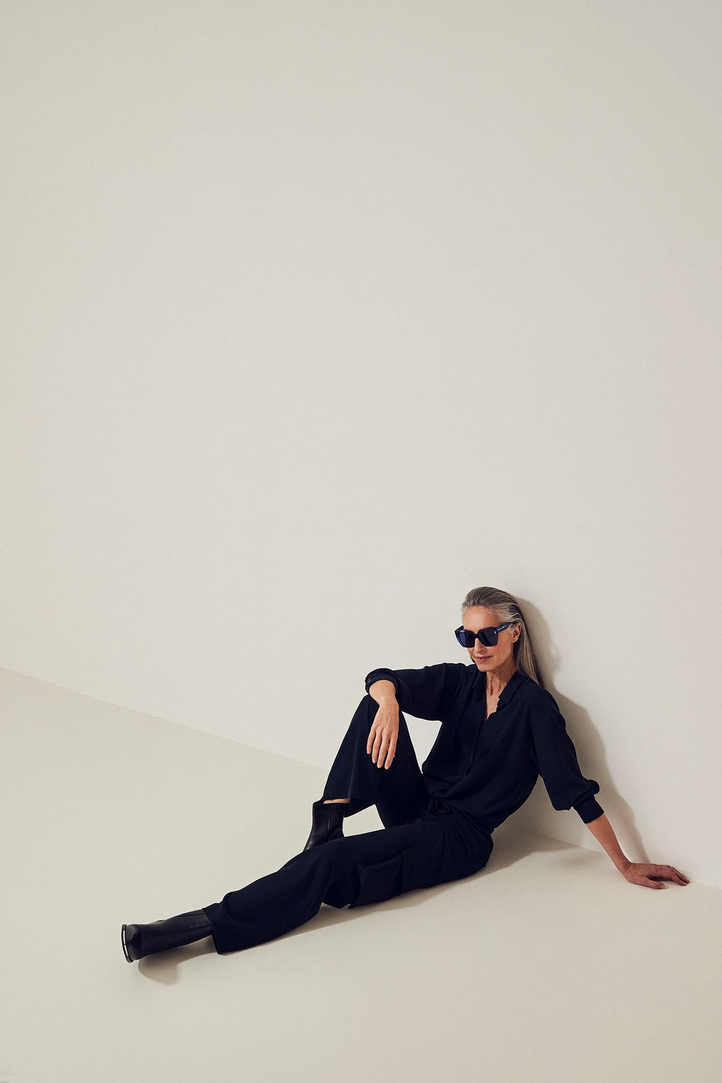 Blouses lange mouw navy Mayerline