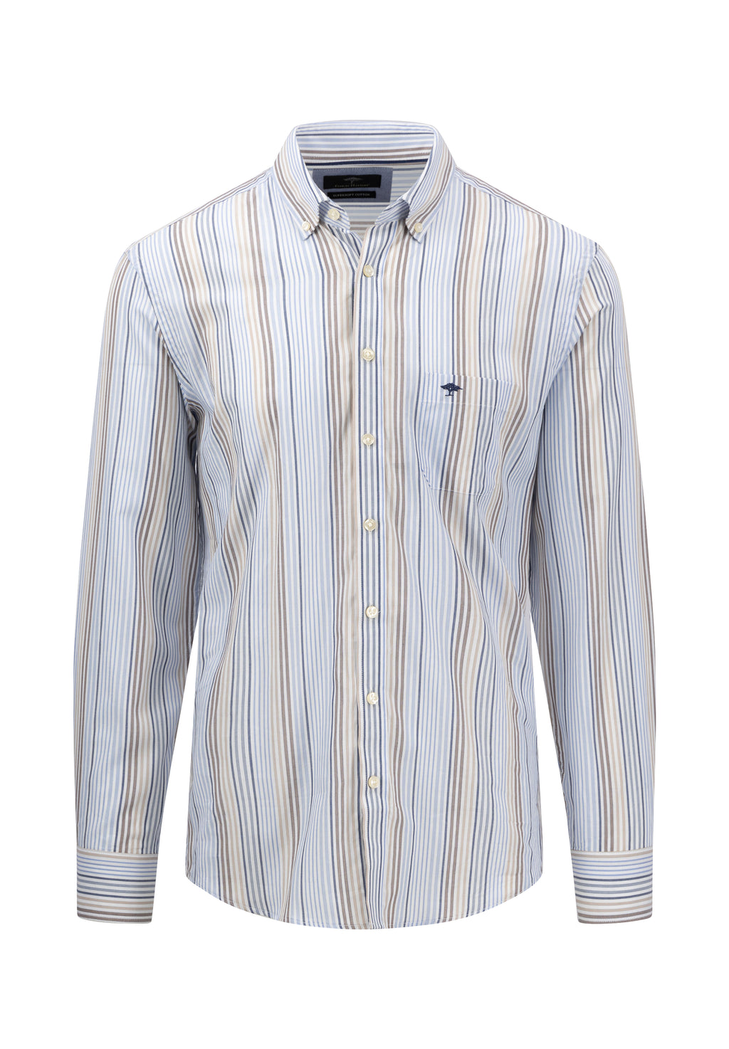 Hemden lange mouw blauw Fynch-Hatton