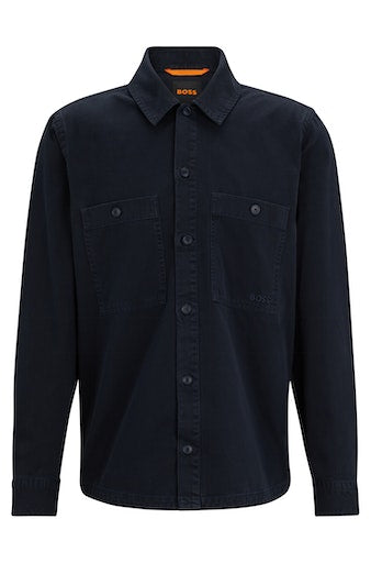 Hemden lange mouw blauw Boss Men Black