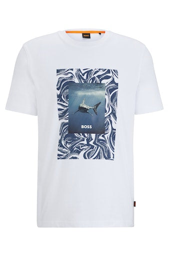 T-shirts korte mouw wit Boss Men Black