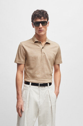 Polo's korte mouw beige Boss Men Black