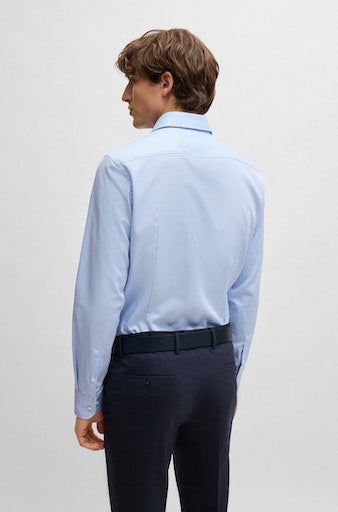 Hemden lange mouw blauw Boss Men Black