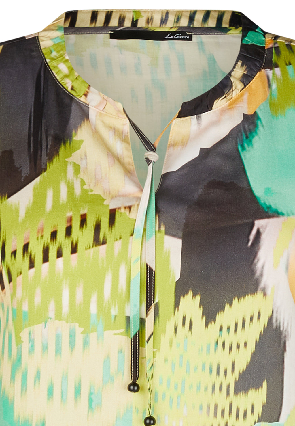 Jurken korte mouw groen LeComte