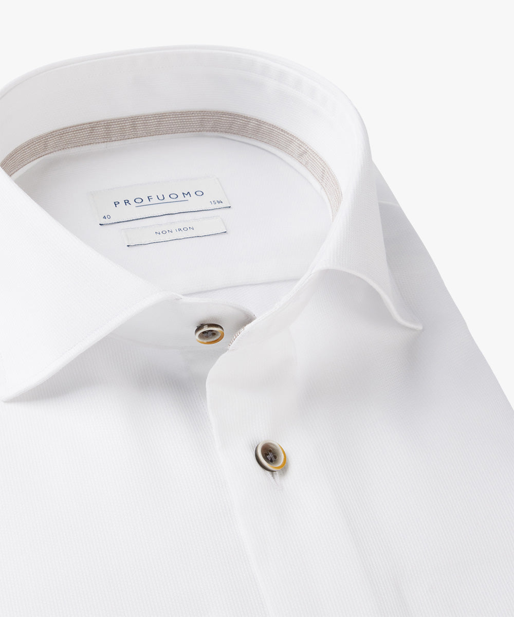 Hemden lange mouw wit Profuomo