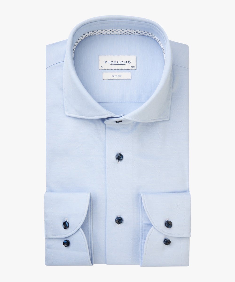 Hemden lange mouw blauw Profuomo