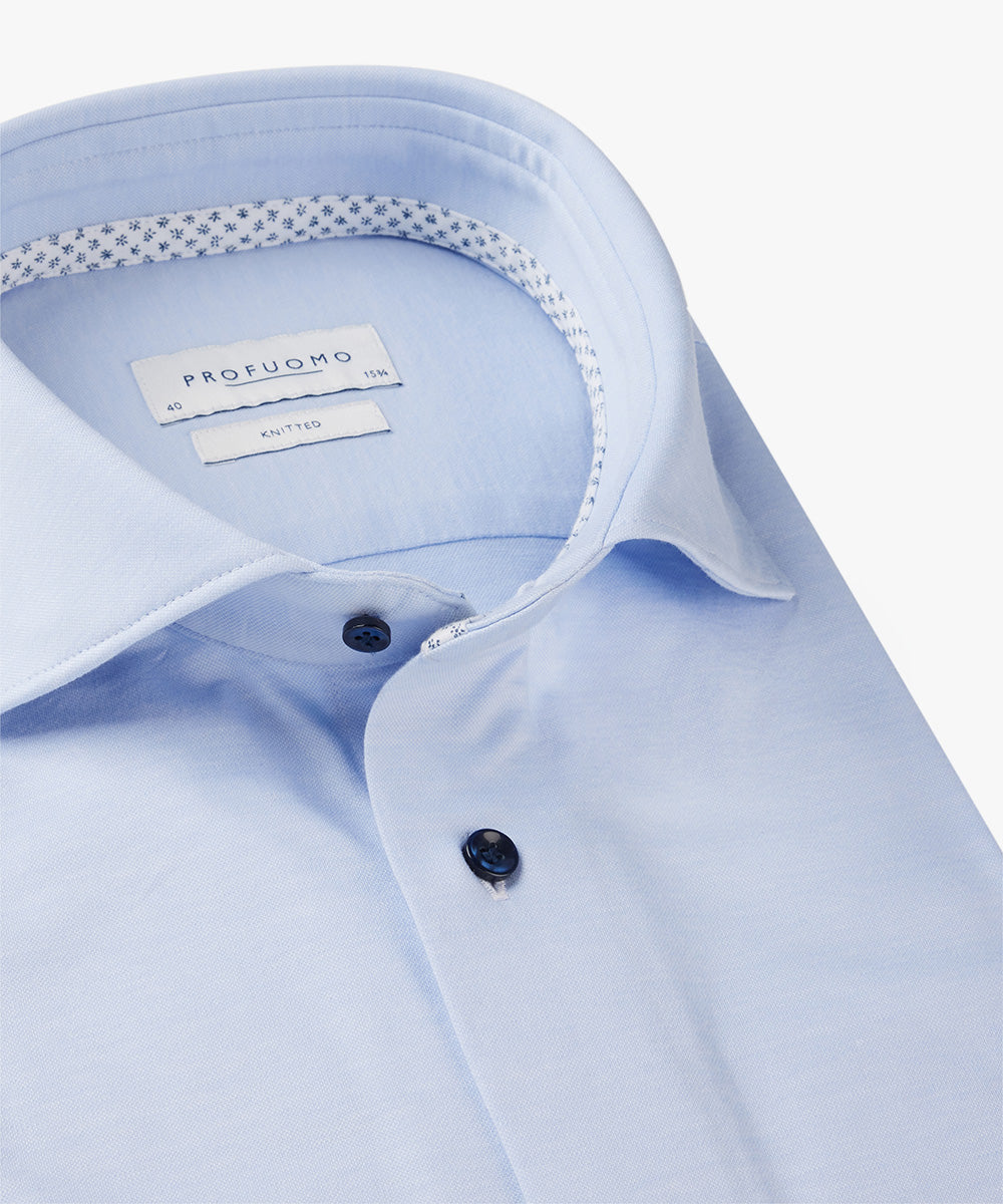 Hemden lange mouw blauw Profuomo