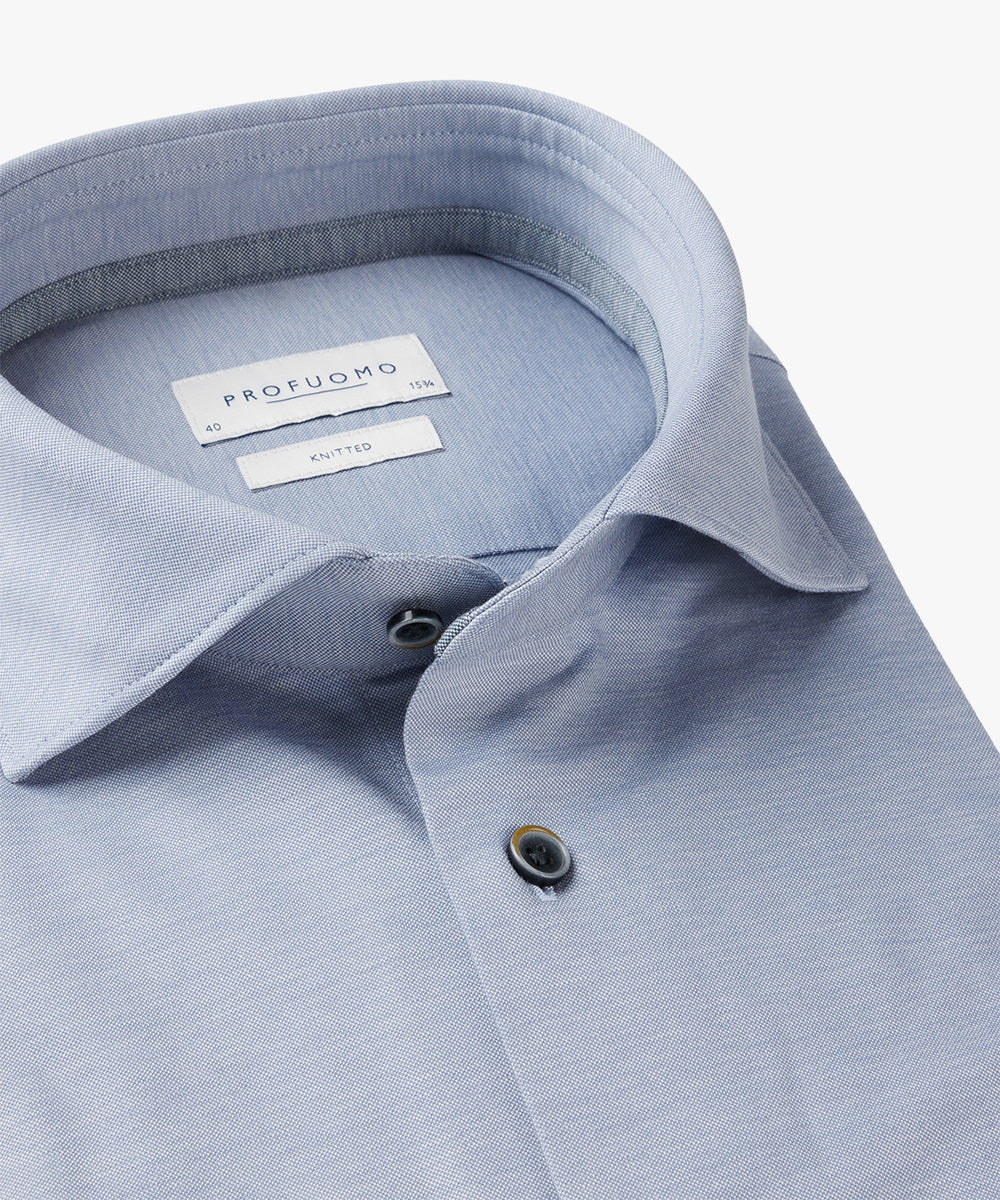 Hemden lange mouw blauw Profuomo