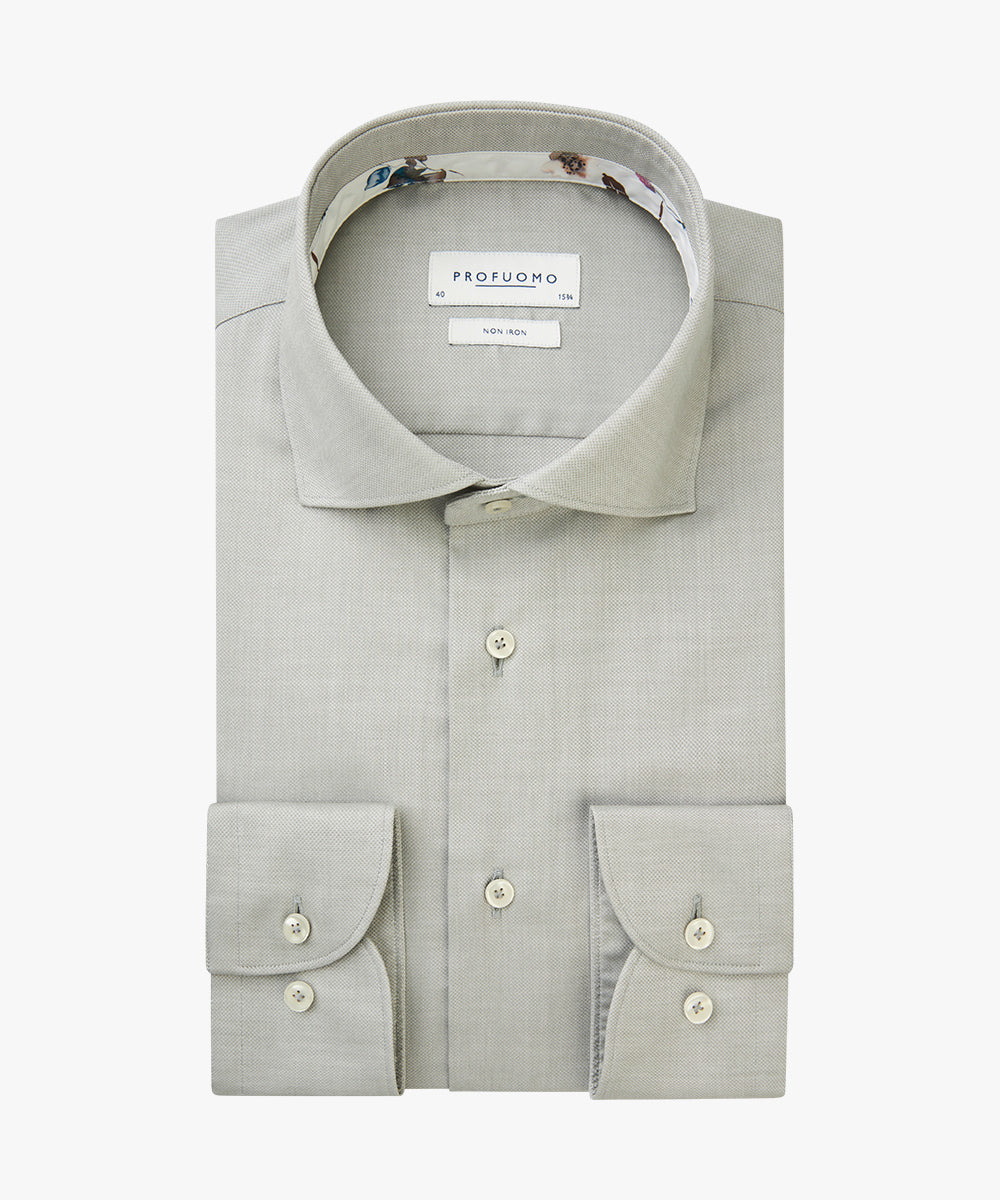 Hemden lange mouw groen Profuomo