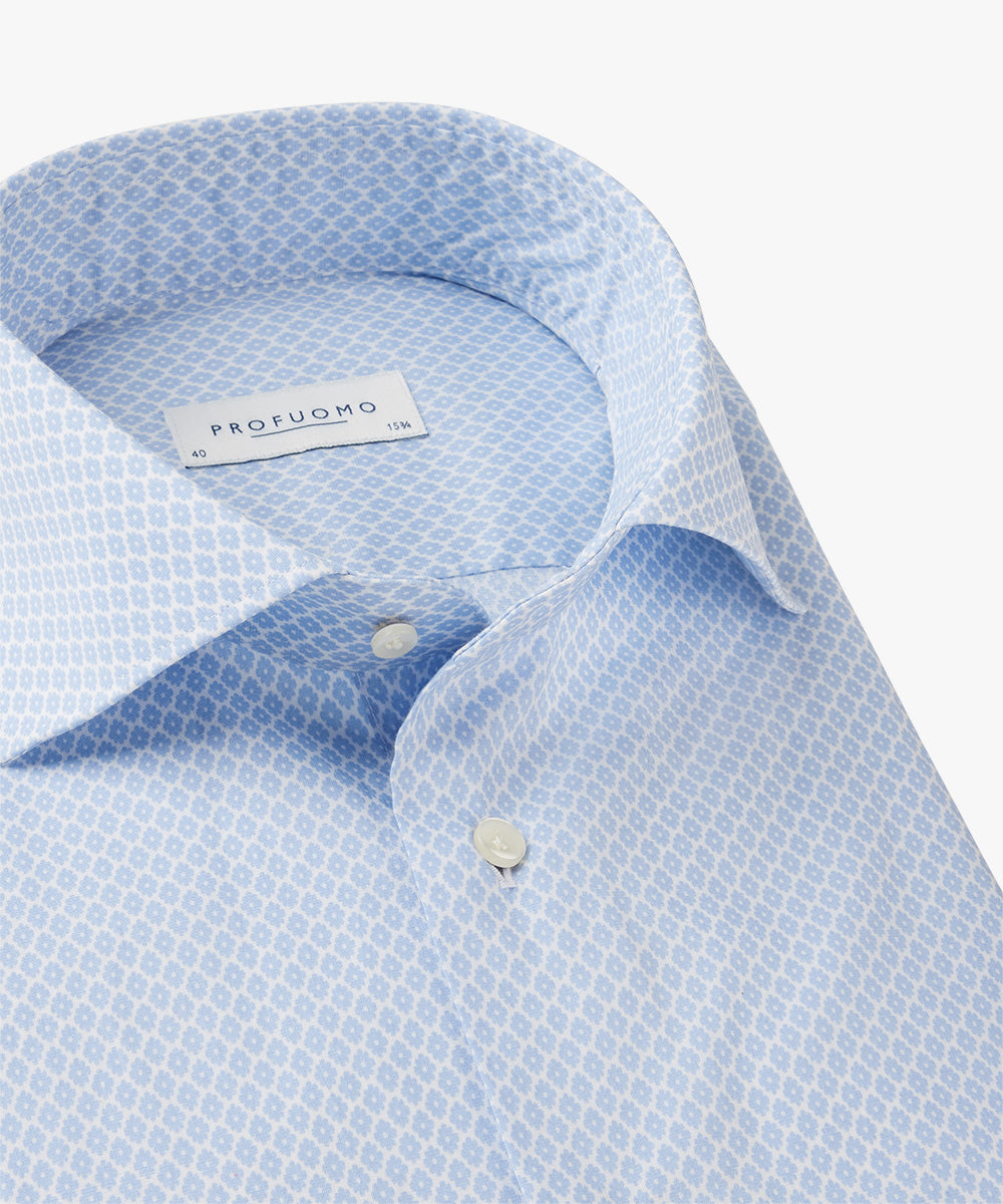 Hemden lange mouw blauw Profuomo