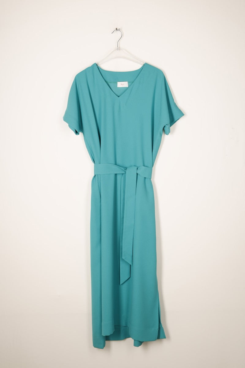 Jurken korte mouw blauw Her.