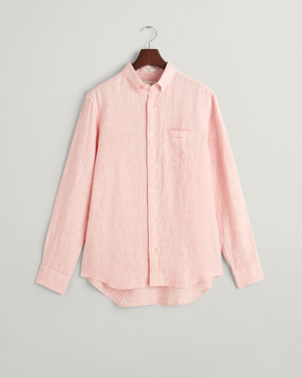 Hemden lange mouw roze GANT