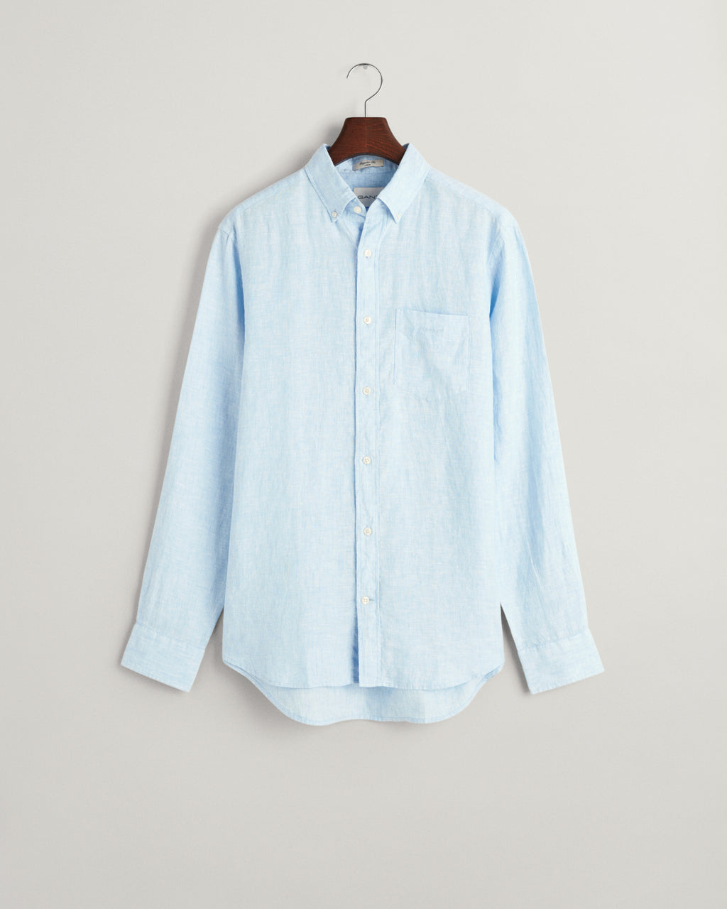 Hemden lange mouw blauw GANT