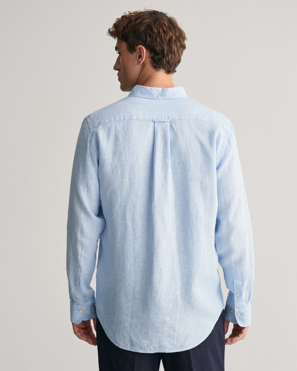 Hemden lange mouw blauw GANT