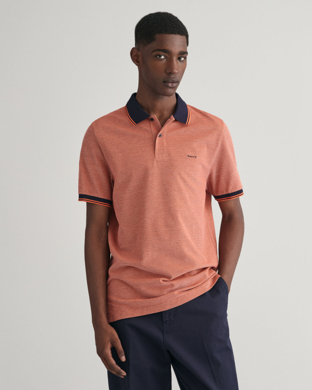 Polo's korte mouw oranje GANT