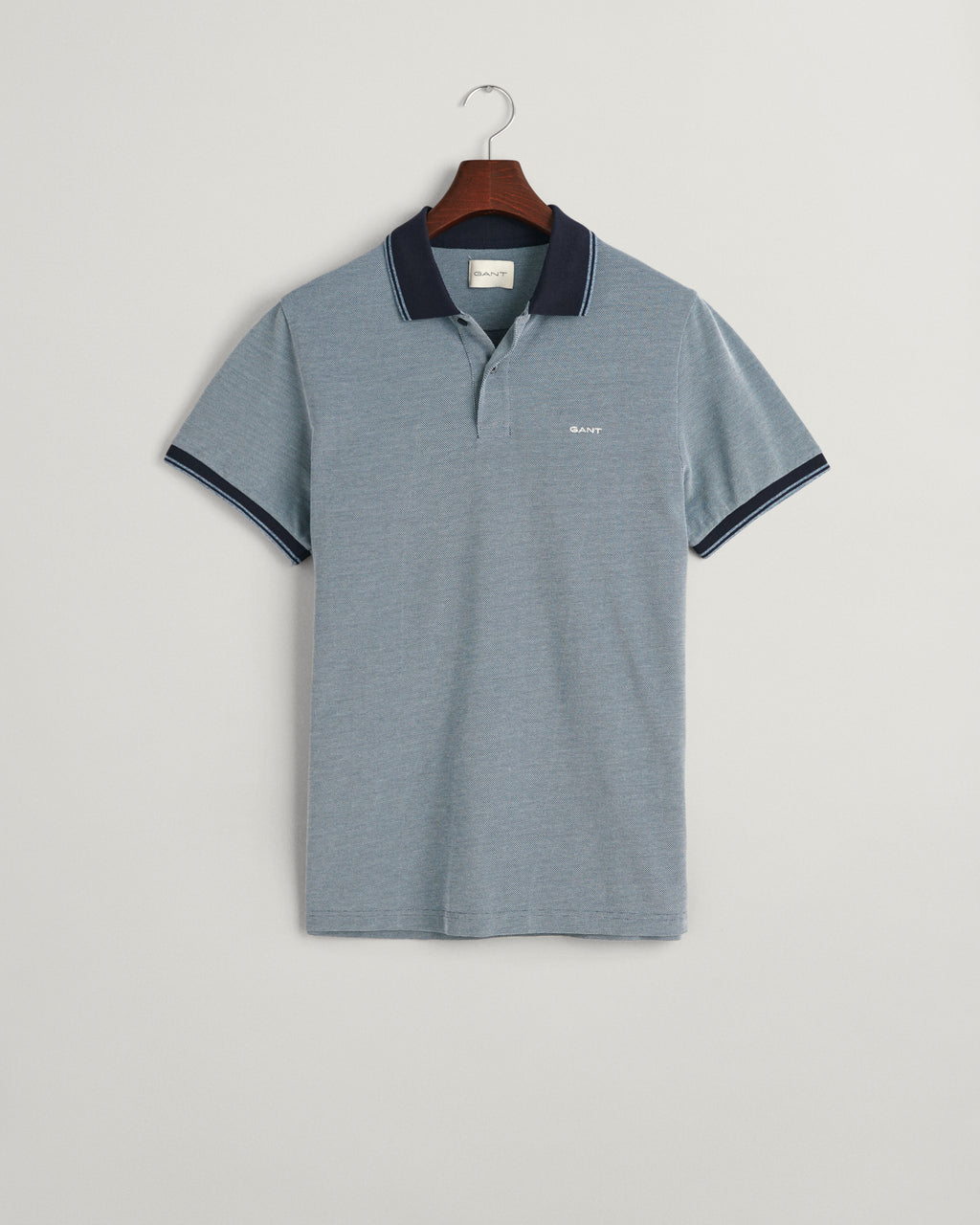 Polo's korte mouw blauw GANT
