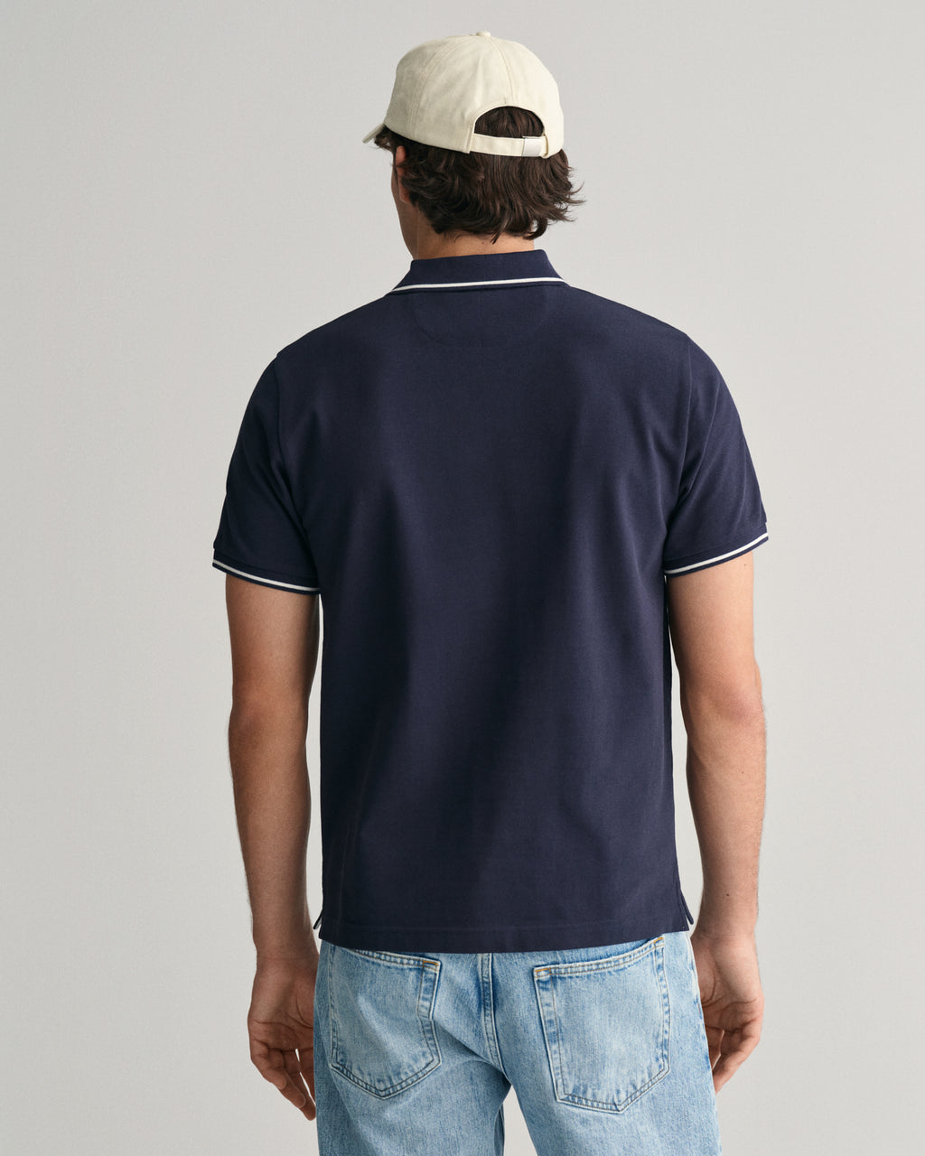 Polo's korte mouw blauw GANT