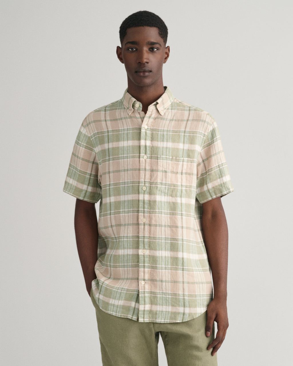 Hemden korte mouw multicolor GANT