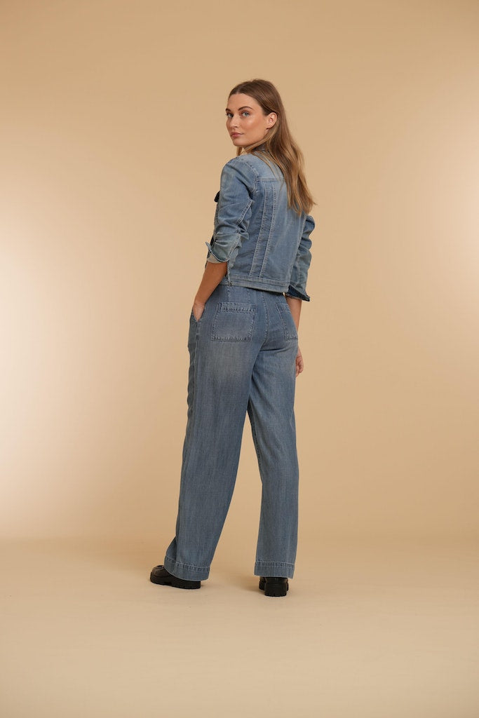 Jeansjassen blauw Geisha