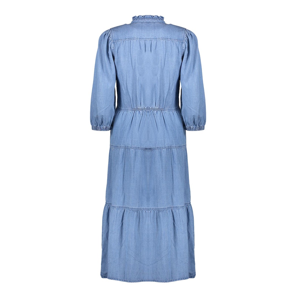 Jurken lange mouw blauw Geisha