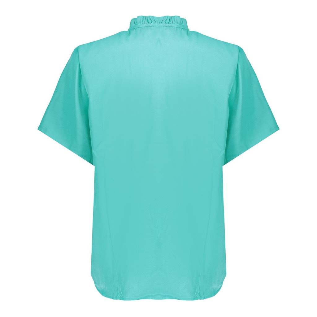 Blouses korte mouw blauw Geisha