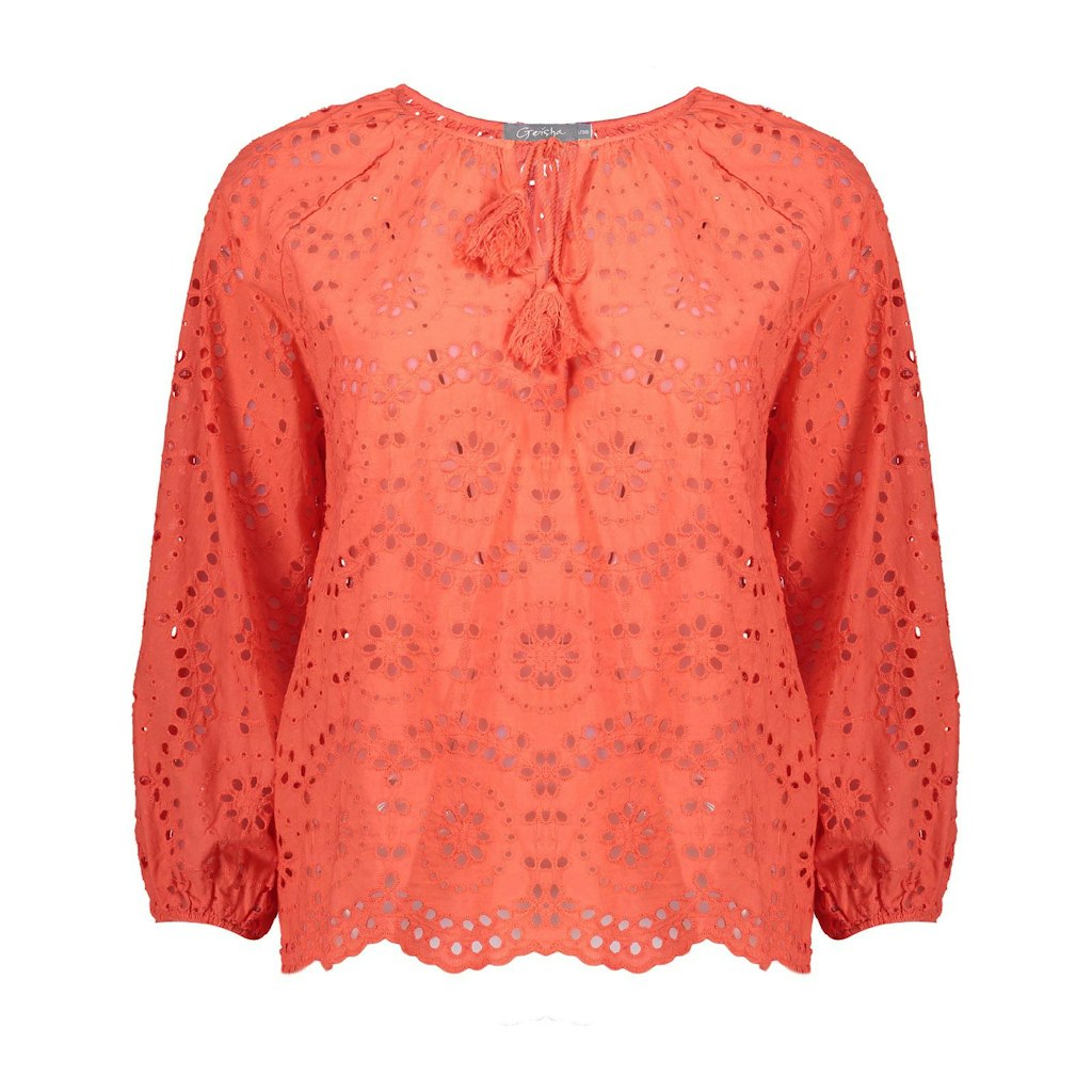 Blouses lange mouw roze Geisha