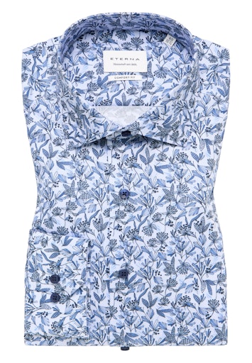 Hemden lange mouw blauw ETERNA