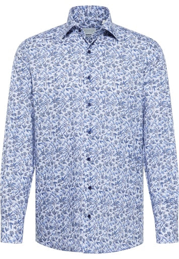 Hemden lange mouw blauw ETERNA