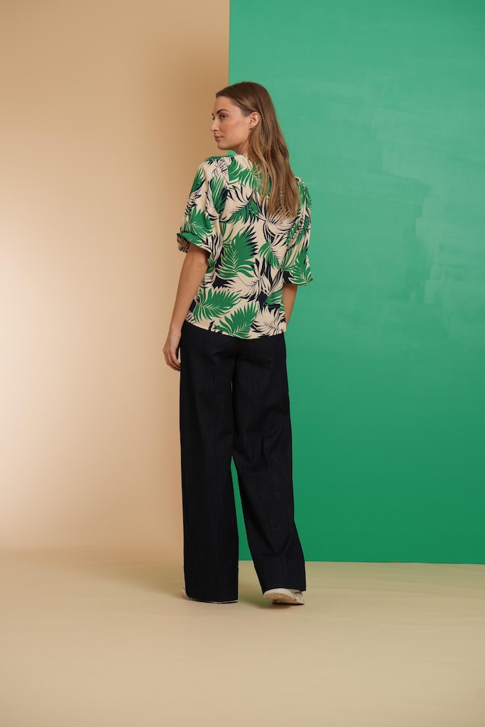 Blouses korte mouw multicolor Geisha