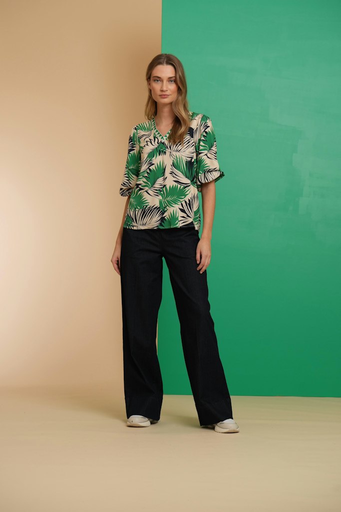 Blouses korte mouw multicolor Geisha