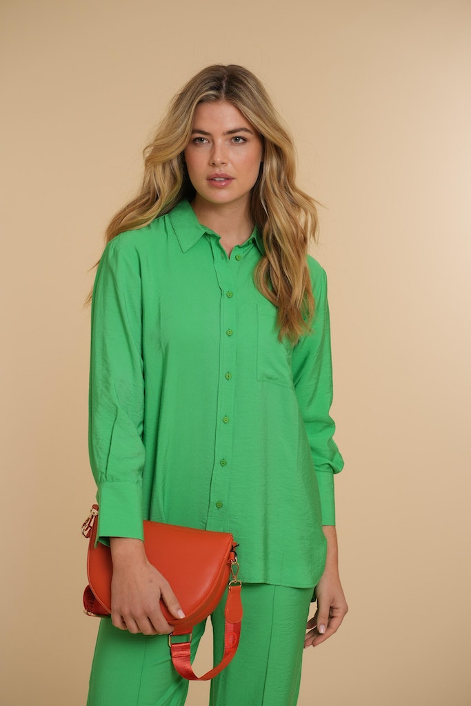 Blouses lange mouw groen Geisha