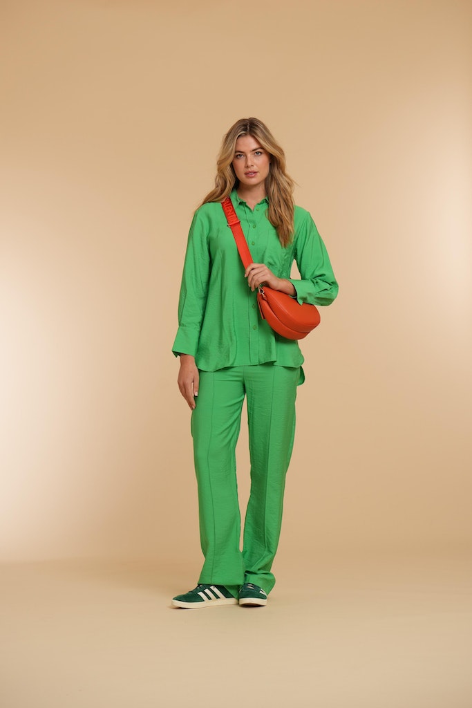 Blouses lange mouw groen Geisha