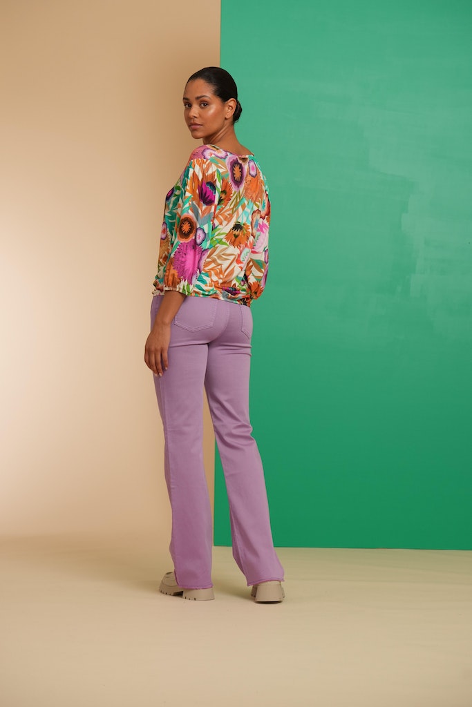 Blouses korte mouw multicolor Geisha