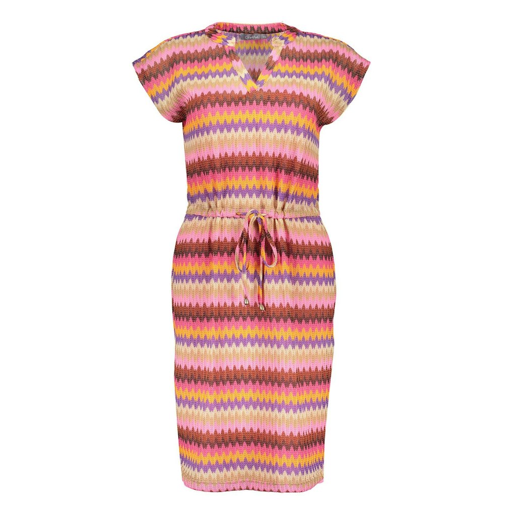 Jurken korte mouw multicolor Geisha