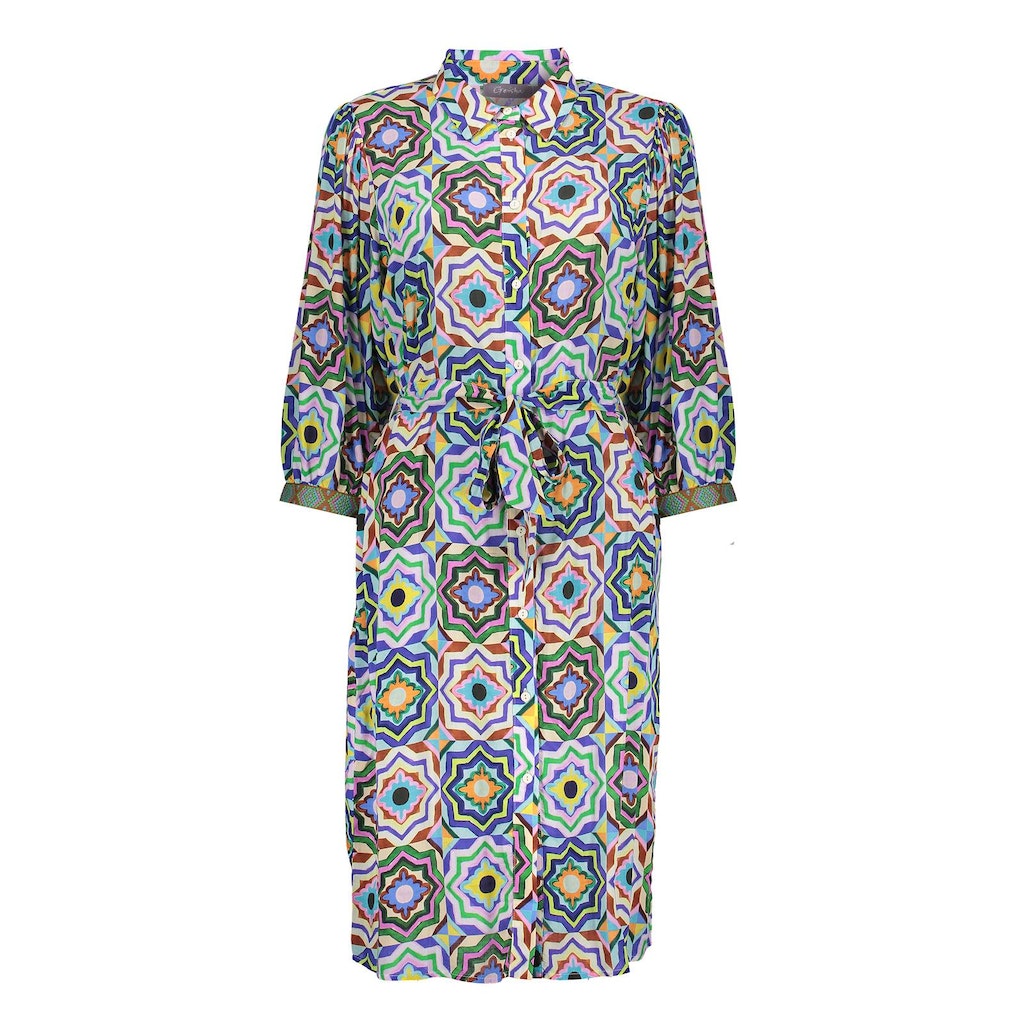Jurken lange mouw blauw Geisha
