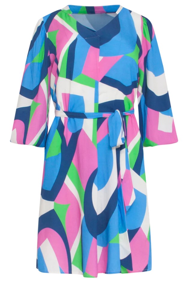 Jurken lange mouw multicolor Smashed Lemon