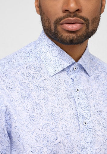 Hemden lange mouw blauw ETERNA