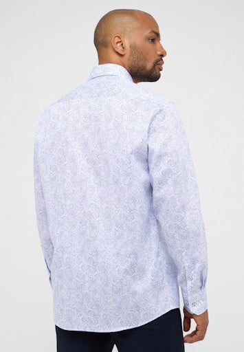 Hemden lange mouw blauw ETERNA