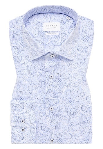 Hemden lange mouw blauw ETERNA