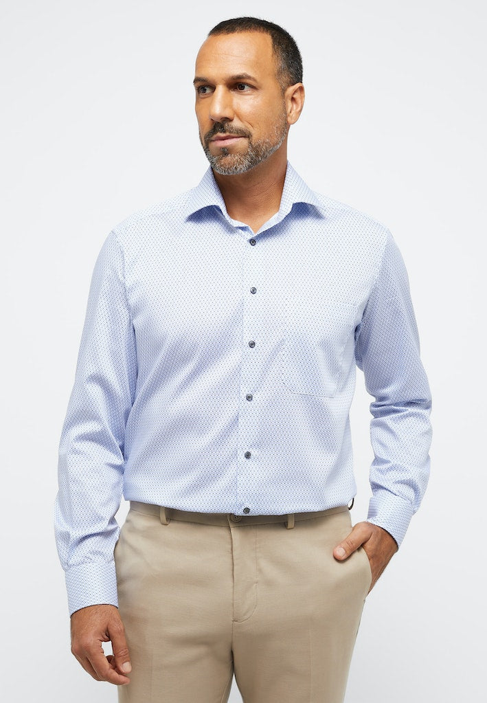 Hemden lange mouw blauw ETERNA