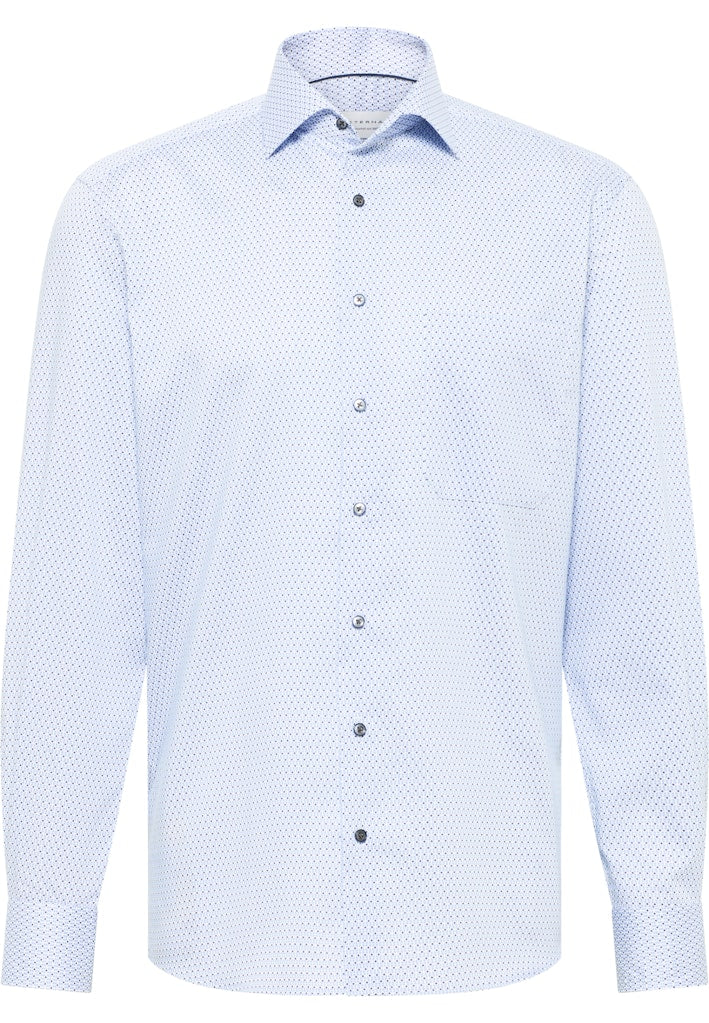 Hemden lange mouw blauw ETERNA