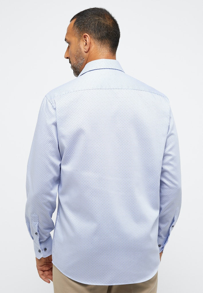 Hemden lange mouw blauw ETERNA
