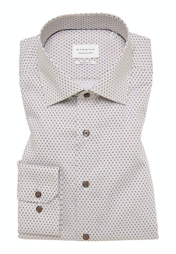 Hemden lange mouw bruin ETERNA