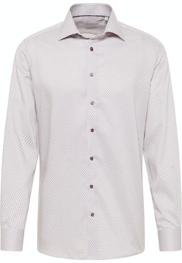 Hemden lange mouw bruin ETERNA