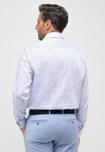 Hemden lange mouw blauw ETERNA