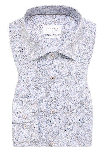 Hemden lange mouw blauw ETERNA