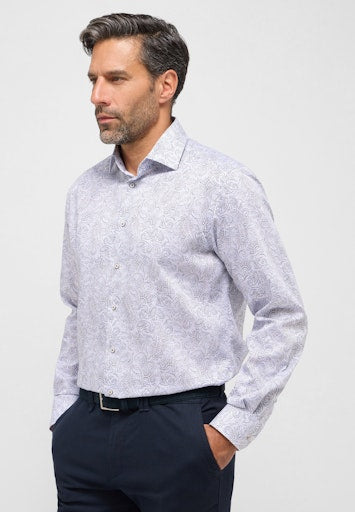 Hemden lange mouw blauw ETERNA