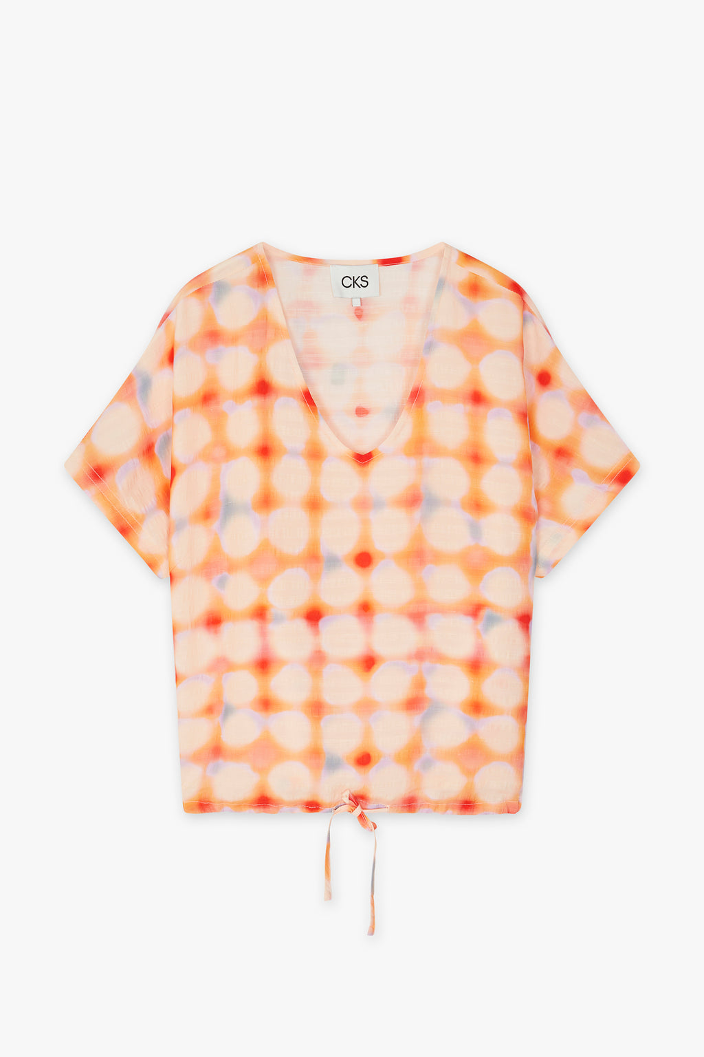 Blouses korte mouw oranje CKS