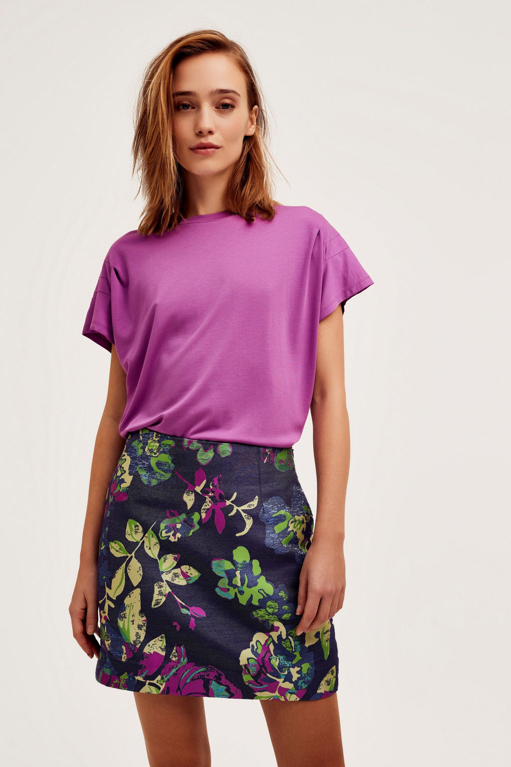 T-shirts korte mouw paars CKS