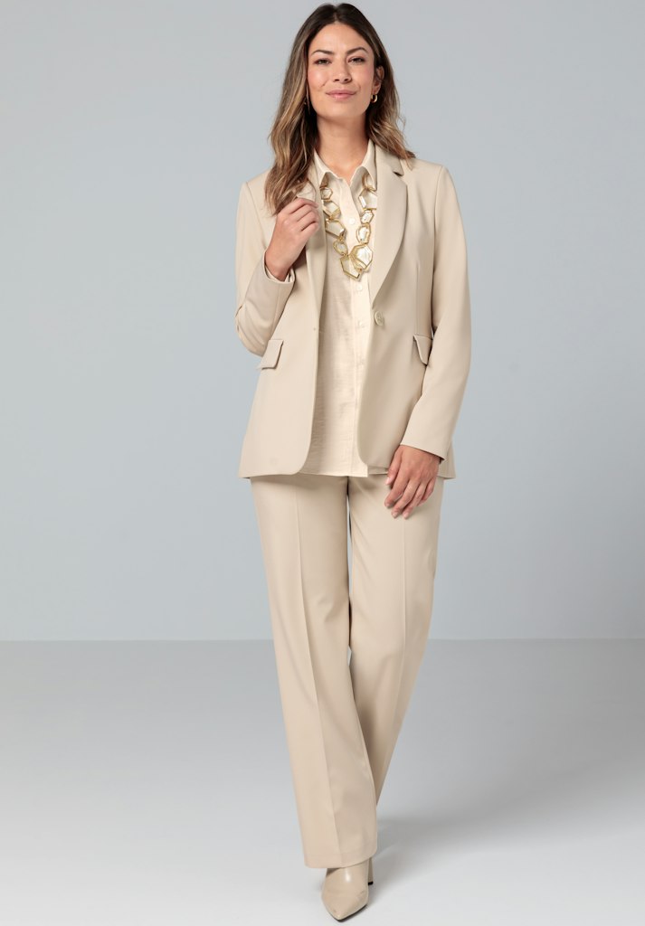 Blouses lange mouw beige Bianca